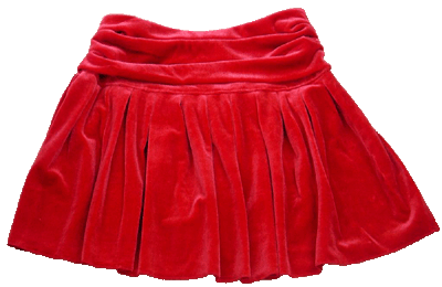 (Marie's red skirt)