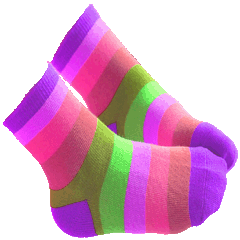 (rainbow socks)